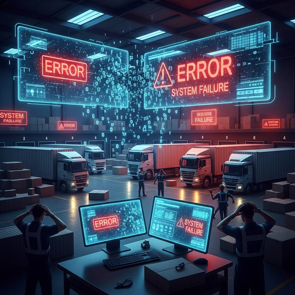 物流DXの落とし穴！システム障害による運送トラックチャーター大トラブル｜株式会社トラバース